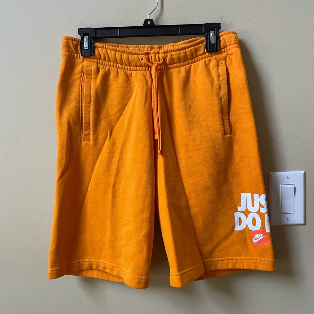 Nike men’s orange sweatshorts size small
